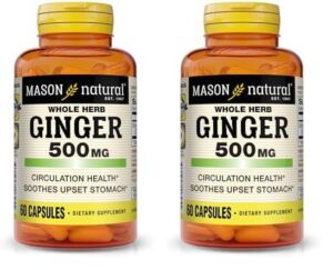Mason Natural cápsulas de jengibre hierba entera paquete de 2