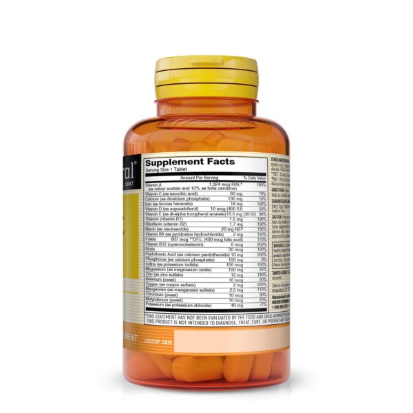 Etiqueta de Mason Natural Daily Multivitamins