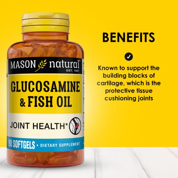 Version 1.0.0 Mason Natural glucosamina aceite de pescado etiqueta trasera