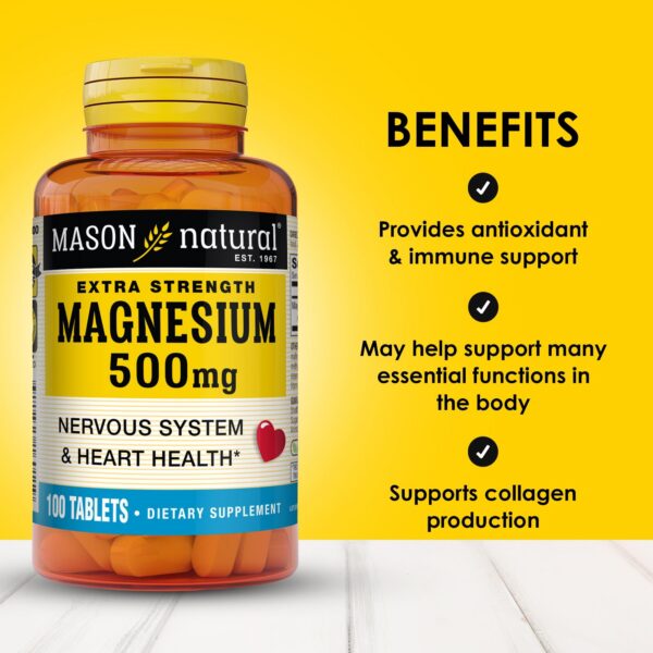 Etiqueta Mason Natural Magnesio 500 mg