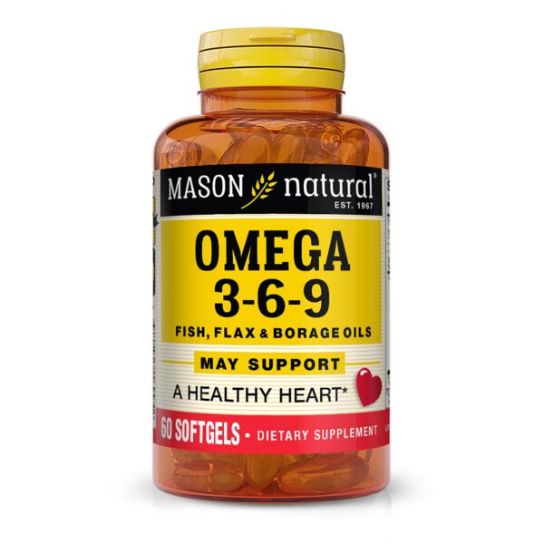 Frasco Mason Natural Omega 3-6-9 etiqueta