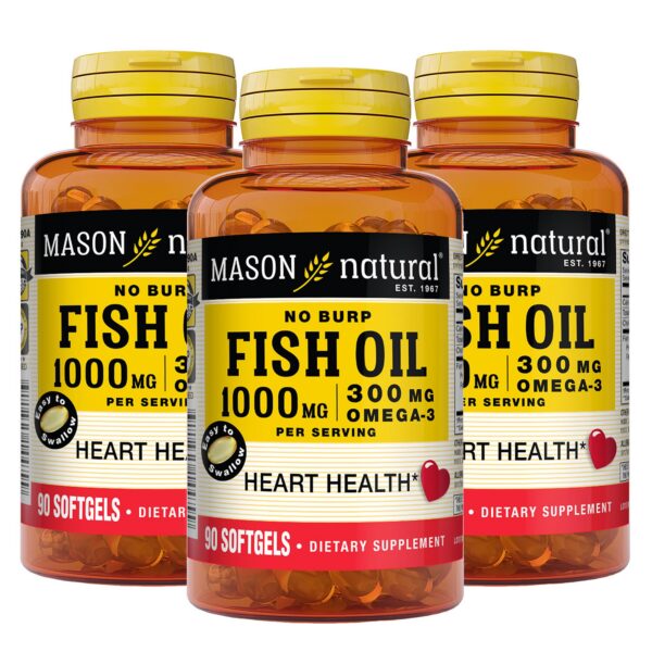 Mason Natural Omega-3 Aceite de Pescado etiqueta frontal