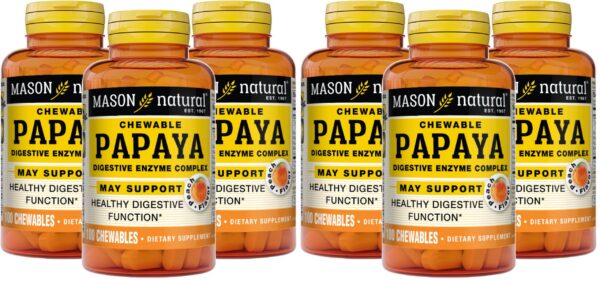 Mason Natural Papaya Enzyme Gomitas vista frontal