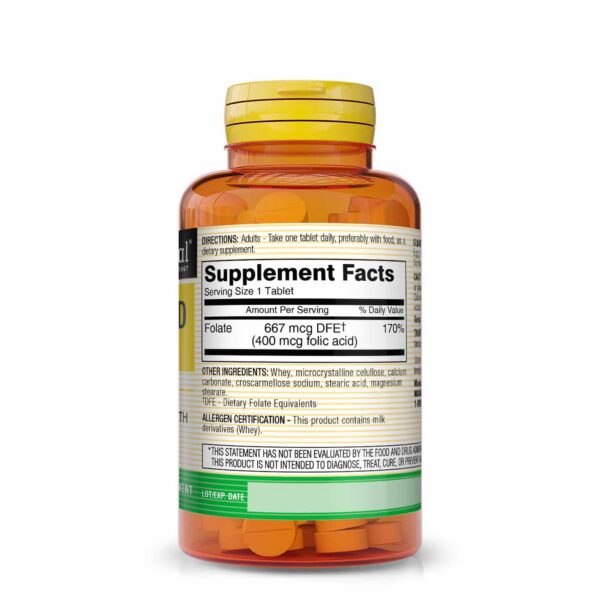 MASON NATURAL paquete ácido fólico 400 mcg 300 tabletas