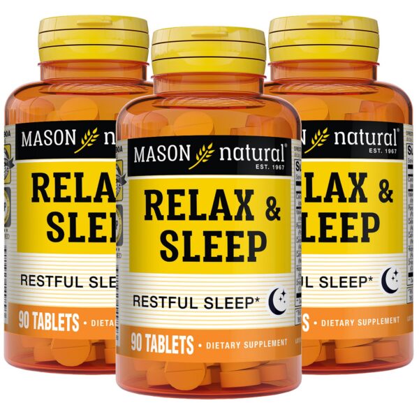 MASON NATURAL Relax & Sleep suplemento herbal para dormir