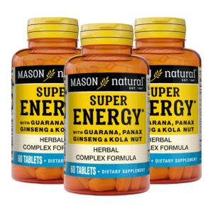 Mason Natural Súper Energía suplemento 60 tabletas paquete triple