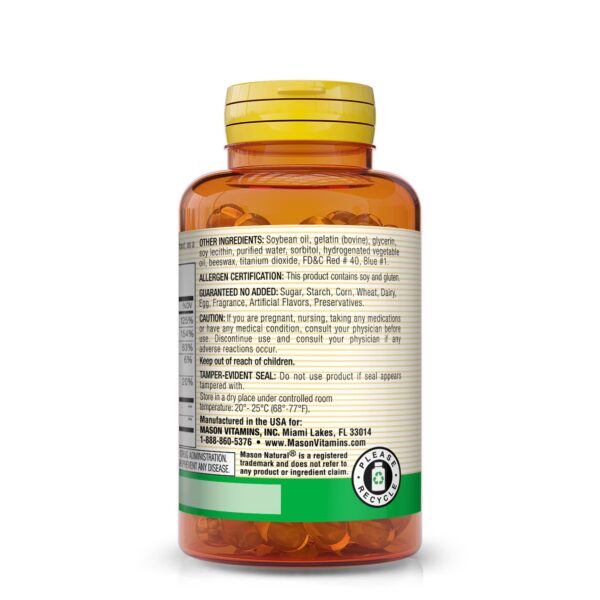 Detalle de ingredientes Mason Natural Vitamin B Complex