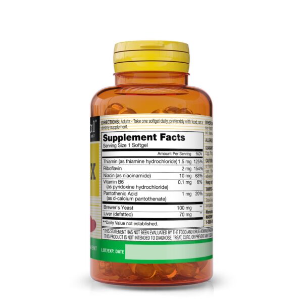 Etiqueta del frasco Mason Natural Vitamin B Complex