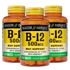 Version 1.0.0 Frente del envase Mason Natural Vitamin B12 con calcio
