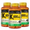 Frente de la botella Mason Natural Vitamin K2 100 mcg