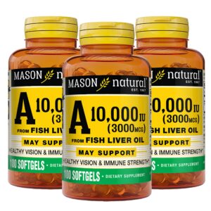 Version 1.0.0 Frasco Mason Natural Vitamina A 100 cápsulas suaves