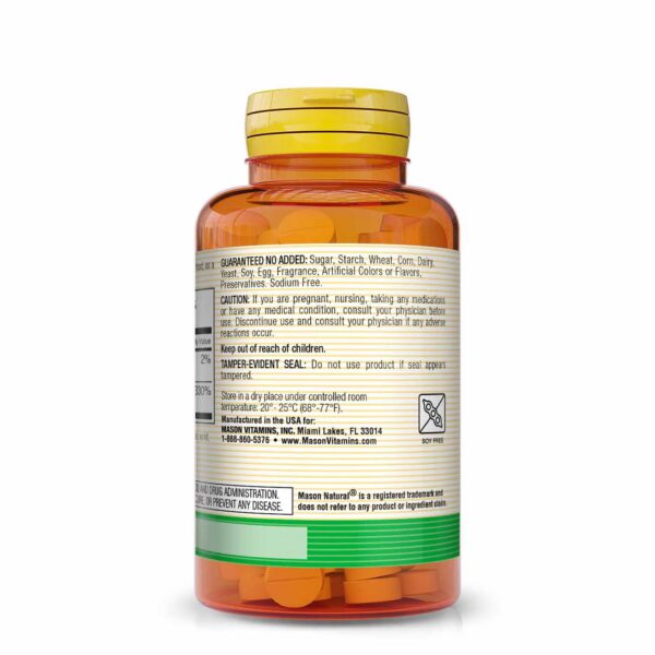 MASON NATURAL vitamina B1 100 mg tabletas mostradas