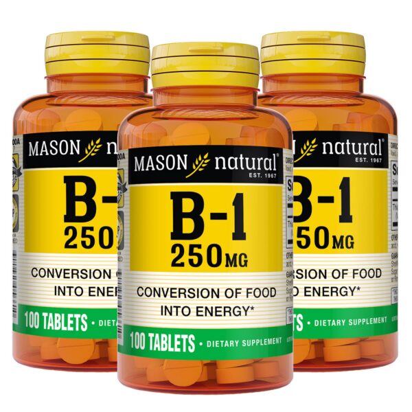 Frasco Mason Natural Vitamina B1 tiamina
