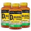mason natural vitamina d3 10000 iu 30 capsulas paquete