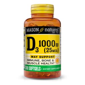Mason Natural botella vitamina d3 1000 ui 300 softgels
