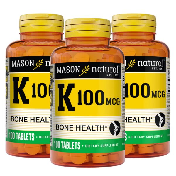 Vitamina K Mason Natural etiqueta frontal