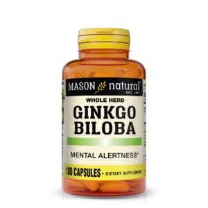 Frasco Mason Vitamins Ginkgo Biloba 500 mg 180 cápsulas