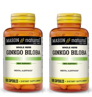 Mason Vitamins Ginkgo Biloba 500 mg 180 cápsulas botellas