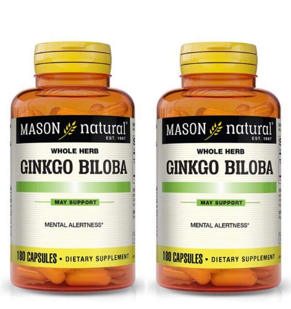 Version 1.0.0 Mason Vitamins Ginkgo Biloba 500 mg 180 cápsulas botellas