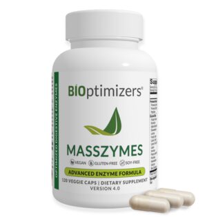 Version 1.0.0 MassZymes frasco con etiqueta