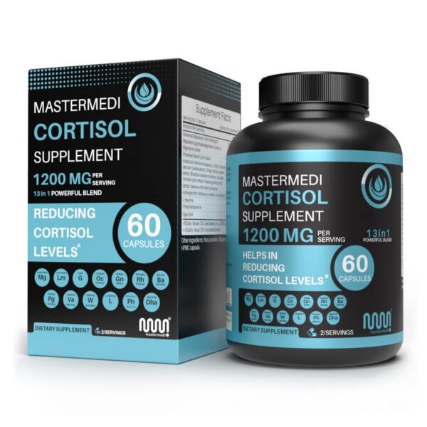 Version 1.0.0 Mastermedi cortisol frasco y etiqueta