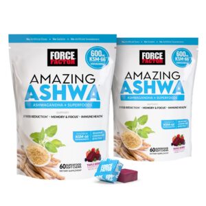 Masticables de Ashwagandha KSM-66 Amazing Ashwa sabor triple berry
