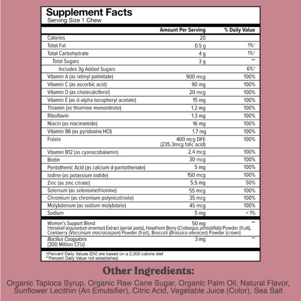 Version 1.0.0 Masticables frutales CHEWSY Ultimate Women’s Multi