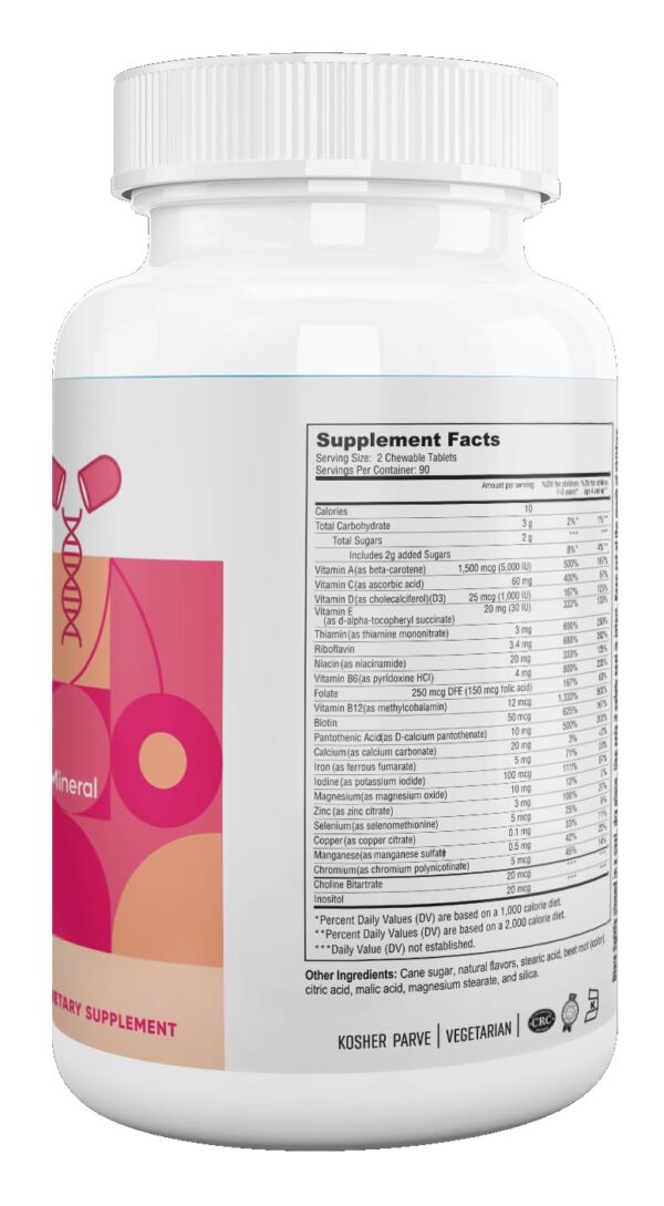 Masticables vegetarianos multivitamínico para niños sabor cereza Nutri-Supreme