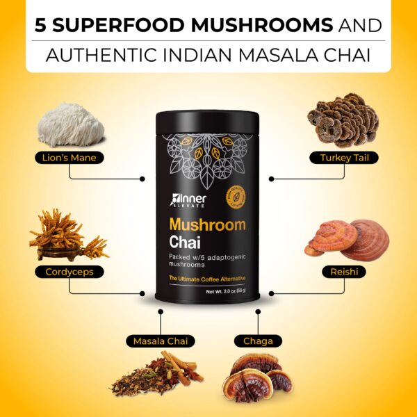 Matcha orgánico de alta calidad Inner Elevate con hongos adaptogénicos