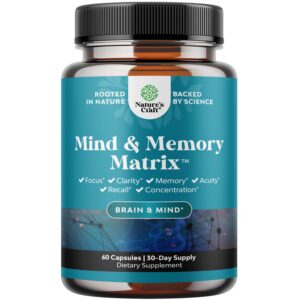 Frasco frontal Matrix Nootropic Brain Mind's Vitality