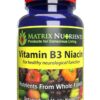 Frente del envase Matrix Nutrients Niacina B3 tabletas veganas