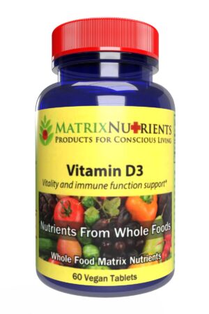 Matrix Nutrients vitamina D3 vegano 60 tabletas