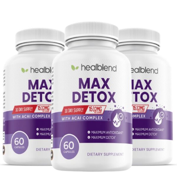 Version 1.0.0 Max Detox suplemento cápsulas para limpieza intestinal y colon