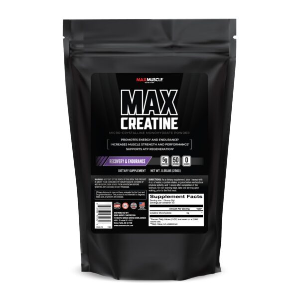Version 1.0.0 Frente del envase Max Muscle Creatine