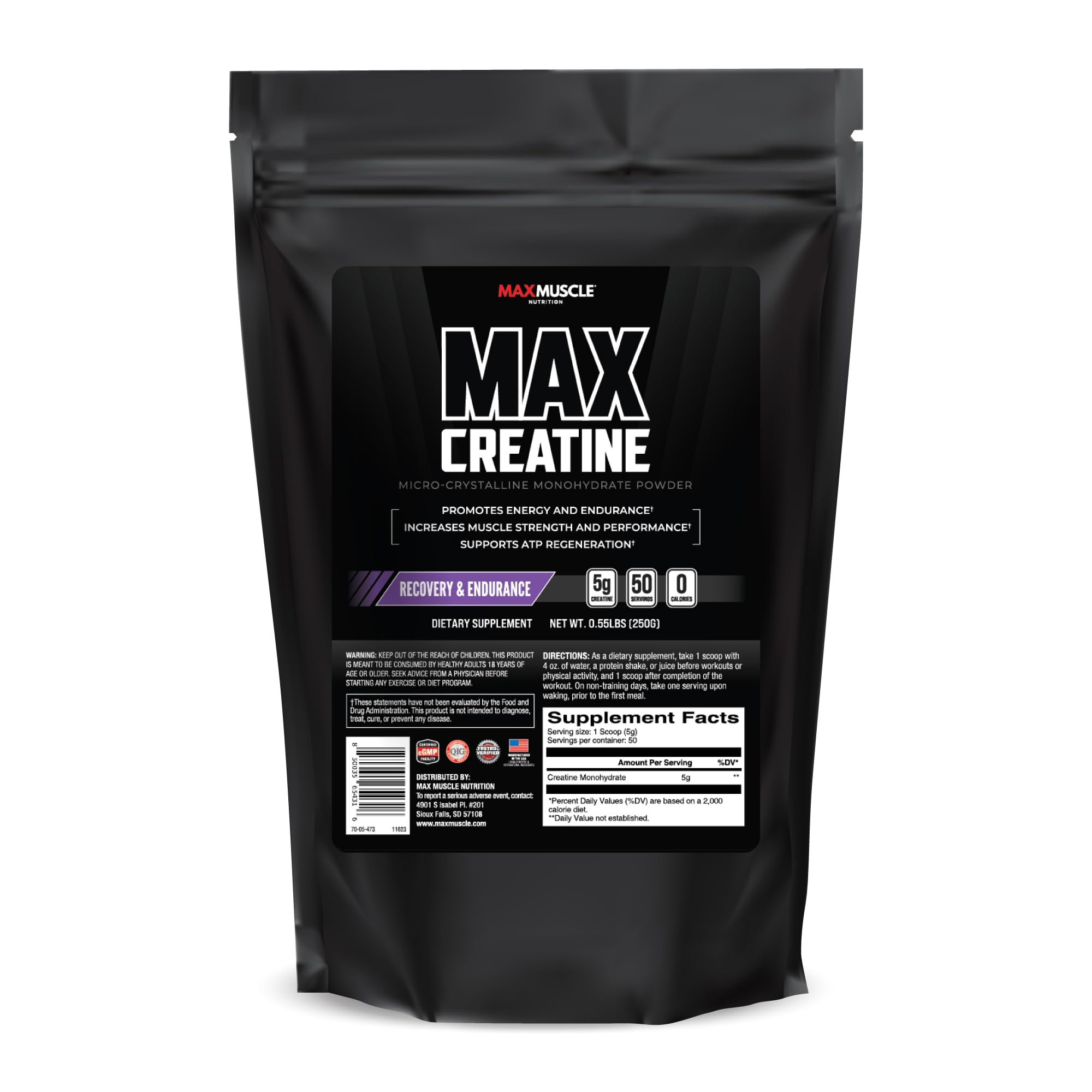 Max Muscle Creatine Monohidrato, 5 g