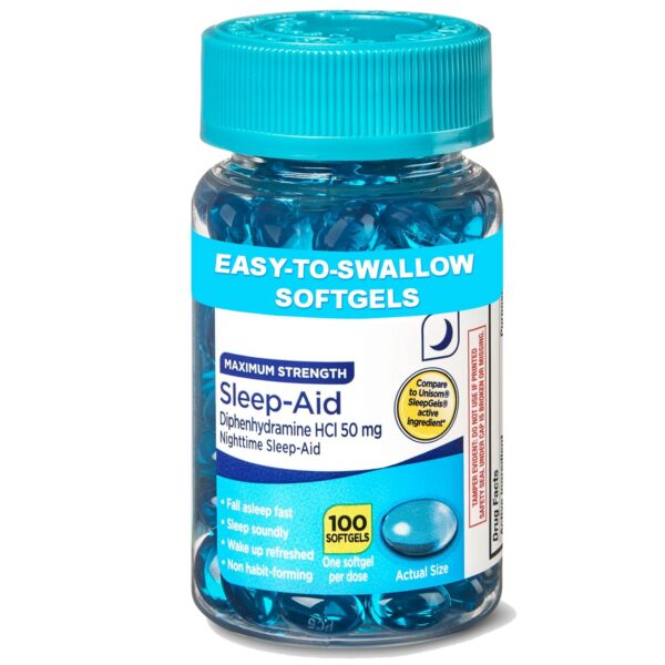 Frasco de Sleep-Aid Softgels frente