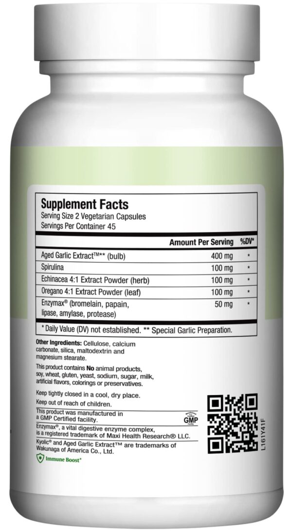 Version 1.0.0 Etiqueta frontal suplemento ajo Maxi Biotic