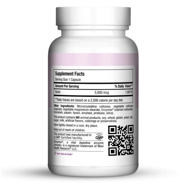 Caja Maxi Health Biotina 5000 mcg cabello piel uñas