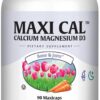 Botella Maxi Health Calcium 1000 mg etiqueta frontal