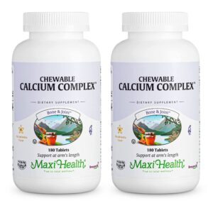 Maxi Health calcio magnesio masticable vainilla frasco frontal