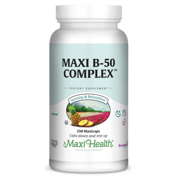 Maxi Health suplemento complejo vitaminas B 250 cápsulas