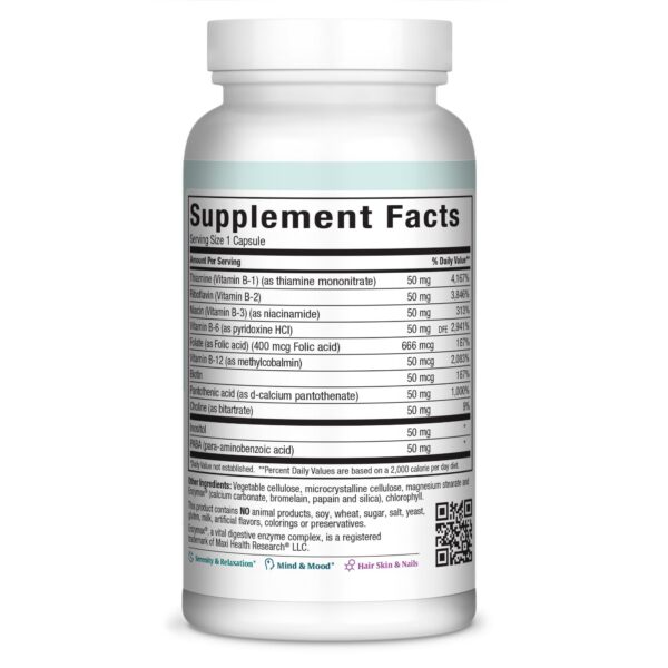 Frasco Maxi Health complejo vitaminas B para energía