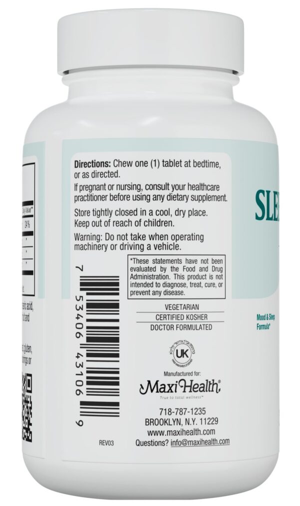 Maxi Health comprimidos para apoyo del sueño sabor fresa