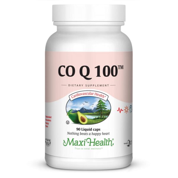 Frasco Maxi Health CoQ10 100 mg frente