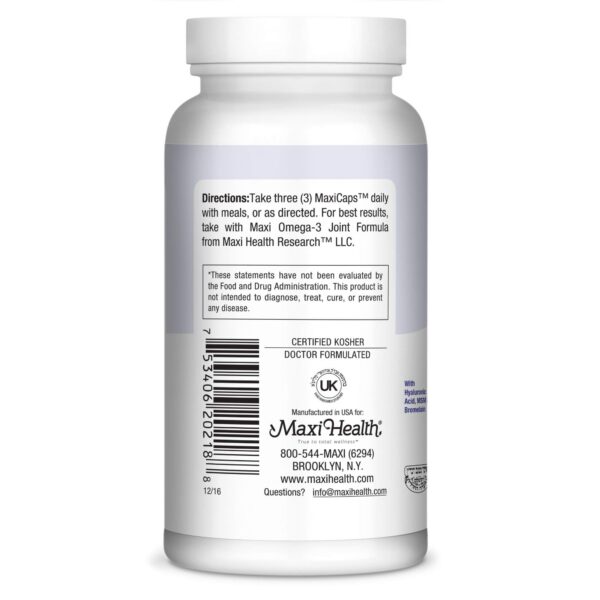 Etiqueta de ingredientes glucosamina Maxi Health