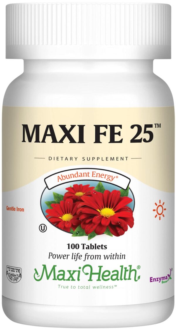 Maxi Health tabletas de hierro 25 mg