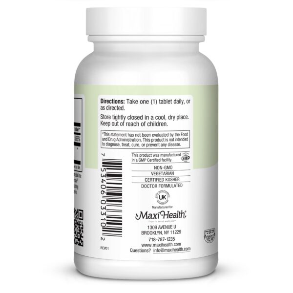 Version 1.0.0 Maxi Health MAX C envase frontal 100 tabletas