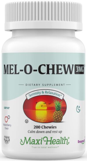 Maxi Health melatonina masticable 3 mg sabor berries 200 cápsulas
