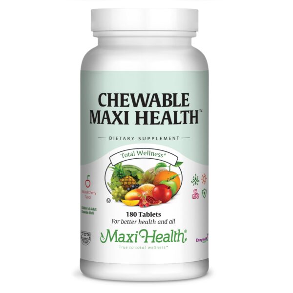Version 1.0.0 Maxi Health multivitaminas masticables sabor cereza niños y adultos