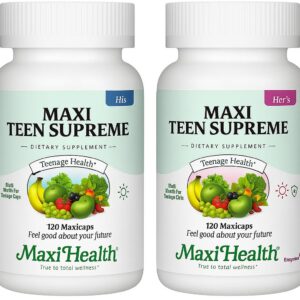 Frente del producto Maxi Health multivitamínico para adolescentes